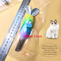 Juguete Interactivo para Gatos, Varita de Plumas, Juguete de Peluche para Gatos, Juguete con Mango de Madera para Gatitos, Juguete para Mascotas de Interior, Proveedor Mayorista OEM ODM
