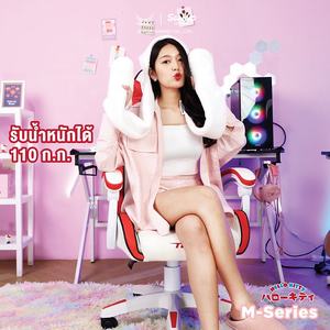 เก้าอี้เกมมิ่งลายซานริโอ้ รุ่นเรด สำหรับผู้หญิง น่ารัก สไตล์แมว  หนังคุณภาพดี  จัดส่งเร็วในไทย  ยี่ห้อ Hot Racing Tengu Gear - Product Image 3