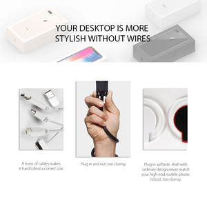 Caricatore Wireless Veloce 15W in Pelle PU Premium e Lega di Alluminio, Base di <span class=keywords><strong>Ricarica</strong></span> Senza Cavo per iPhone e Telefoni Android - Product Image 4