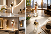 Brûleur d'encens en cristal K9 style trophée, base en diamant écrasé, calice en métal doré, support d'aromathérapie pour la décoration intérieure