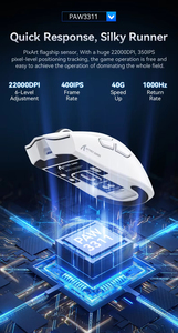 Ataque Tubarão X11 Conexão 3-Mode/2.4GHz/Bluetooth ,PAW3311 ,400IPS,22K000DPI,RGB, <span class=keywords><strong>Mouse</strong></span> para jogos <span class=keywords><strong>sem</strong></span> <span class=keywords><strong>fio</strong></span> para PC - Product Image 6