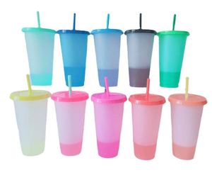 Gobelets d'été réutilisables en plastique rigide de conception classique avec paillettes, couvercles et pailles, anti-fuite pour l'eau froide, sans BPA, pour les fêtes - Product Image 2