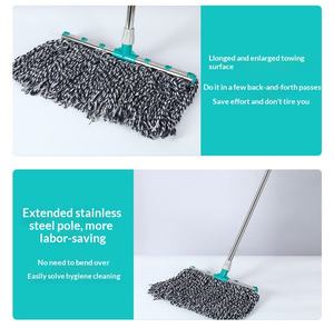 Mopa <span class=keywords><strong>de</strong></span> suelo con mango <span class=keywords><strong>de</strong></span> acero y cabezal redondo <span class=keywords><strong>de</strong></span> algodón, diseño retorcido rectangular con color <span class=keywords><strong>para</strong></span> limpieza del hogar - Product Image 5