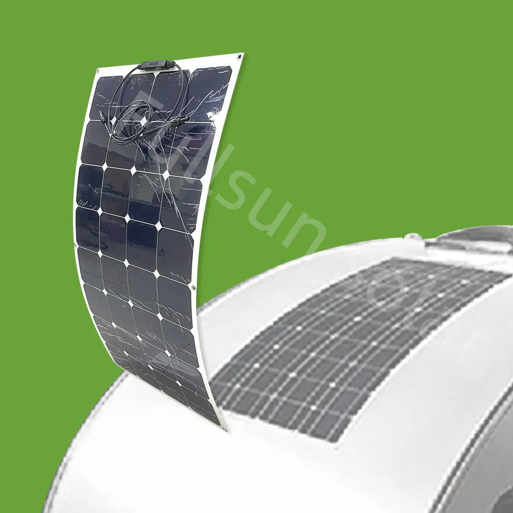 Modul Surya fleksibel Semi tipis, panel surya 80w 90w 100w 110w pv fleksibel 100watt 110watt