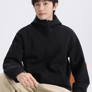 เสื้อโค้ทซิปฮู้ดทรงสูงสำหรับแบรนด์ดัง รุ่นฤดูใบไม้ร่วง/ฤดูหนาว ผ้าคอตตอนเนื้อหนัก 400 กรัม  แบบบางสำหรับผู้ชายและผู้หญิง  ลายหัวใจ - Product Image 4