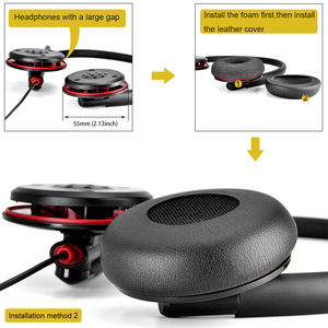 Defean – housse de coussin d'oreille en mousse de remplacement pour Jabra evolution 65 UC 65MS/evolution <span class=keywords><strong>40</strong></span> 40MS evolution 20se uc 20uc 30 II 65 40MS - Product Image 4