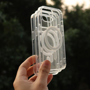 Anneau magnétique de chargement sans fil pour iPhone 15 Pro Max 16 Pro <span class=keywords><strong>PC</strong></span> Transparent Colors Repeat Purchase Mobile Phone Cases - Product Image 4