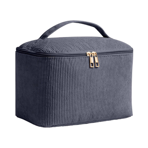 Pochette cosmétique pour femme avec poignée pour le voyage et le rangement dans le sac à main, grande capacité, sacs à maquillage à fermeture éclair tendance - Product Image 1