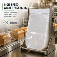 Sacs à pain en plastique LDPE de qualité alimentaire, résistants aux déchirures, avec attaches, pour boulangeries artisanales et acheteurs en gros directement du fournisseur