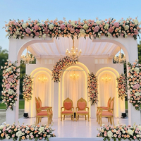 Hochzeitsblumen Luxuriöser Staubrosa Anpassbarer Hintergrund - Staubrosa Luxuriöser Blumenhintergrund für Hochzeiten & Veranstaltungen