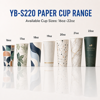Machine à fabriquer des gobelets en papier à grande vitesse YB-S220, 110-130 pièces/min, certificat CE, ligne de production de gobelets en papier à double paroi pour café
