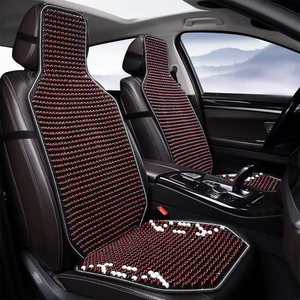 Coussin de siège de voiture en perles de bois taille universelle, design sport confortable, rafraîchissant et respirant, protection de siège - Product Image 1