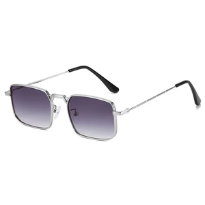 Custom Logo 2026 Fashion Men Women Punk Gradient <b>Sun</b> Glasses Clear Ocean Lens <b>Shades</b> UV400 Metal Square Sunglasses - Product Image 3