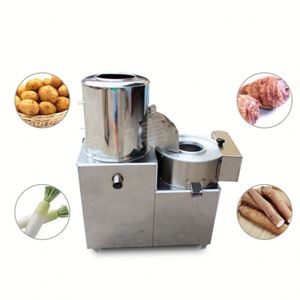 Machine automatique de pelage et de découpe de pommes de terre 500 kg/heure, pompe de nettoyage à sec pour taro, usage domestique, ferme, boulangerie, légumes, fruits, ail - Product Image 1