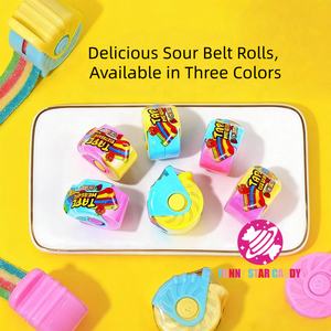 ODM Mini extracteur ceintures acides bande gommeuse jouets <span class=keywords><strong>en</strong></span> gros saveur fruitée douce <span class=keywords><strong>arc</strong></span>-<span class=keywords><strong>en</strong></span>-<span class=keywords><strong>ciel</strong></span> rouleau de <span class=keywords><strong>ruban</strong></span> doux bonbons gommeux pour les enfants - Product Image 5
