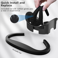 Coussinet en cuir PU épaissi, support en silicone souple, coussinet nasal pour accessoires de jeu Meta Quest 3, ensemble de masques faciaux