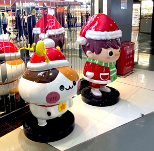 Thương mại khổng lồ lớn kẹo mía sợi thủy tinh bức tượng đồ trang trí ngoài trời trang trí Giáng sinh hiển thị - Product Image 5