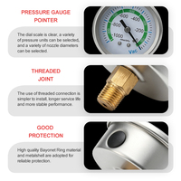 Heavy-Duty Stainless Steel Vacuum Pressure Gauge Anti-Vibration Glycerin Liquid Filled Manometer