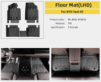 Maßgefertigtes Auto-Zubehör für BYD Seal 05 DMI King 2027: Fußmatte, Kofferraummatte, Türschwellenschutz, Armlehnen-Aufbewahrungsbox, Fensterblende