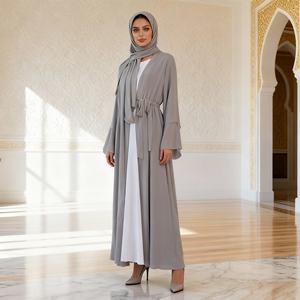 Robe Abaya Simple et Casual en Polyester de Haute Qualité pour Femmes Musulmanes, Vente en Gros en provenance de Chine - Product Image 3