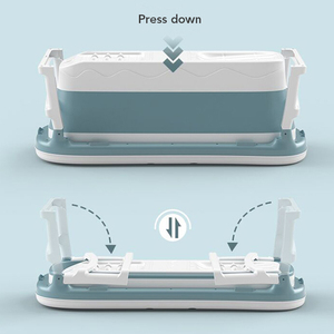 Grand ensemble de baignoires portables en plastique pour adultes, pliables et avec couvercle pour le lavage et l'utilisation en <span class=keywords><strong>baignoire</strong></span> - Product Image 5