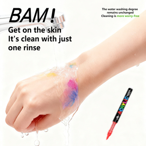 Juego de Rotuladores Acrílicos Guangna de 12 Colores, Tinta para Arte y <span class=keywords><strong>Graffiti</strong></span> con Colores Básicos Permanentes de 0.5-5mm - Product Image 3