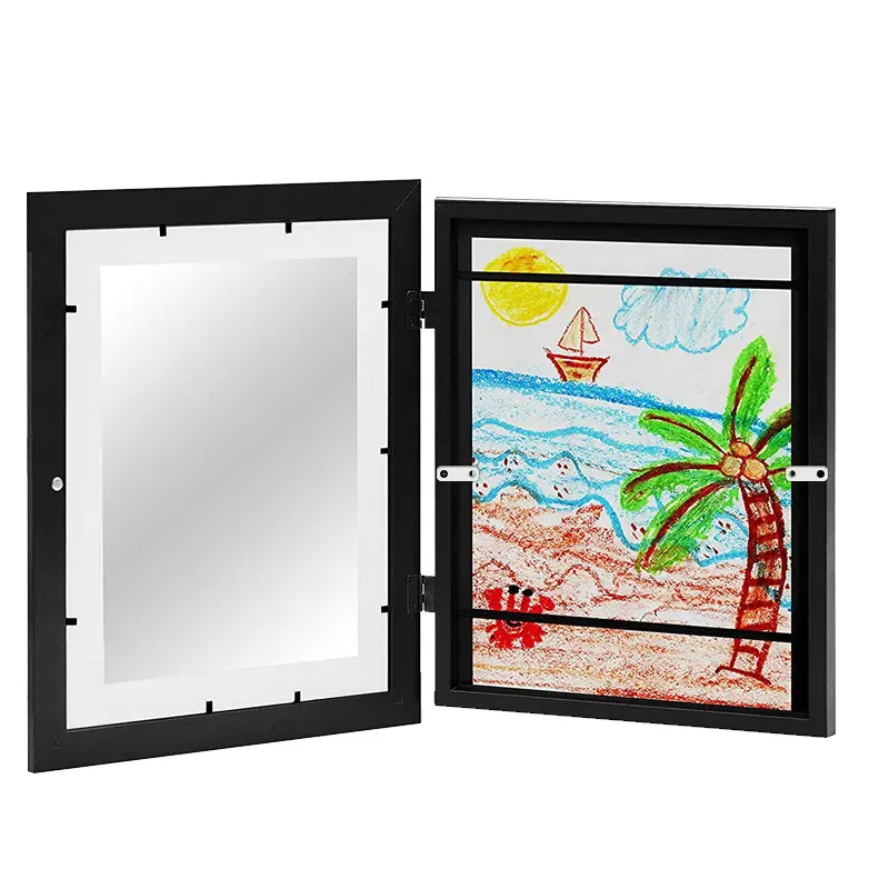 إطارات فنية للأطفال فتحة أمامية قابلة للتغيير إطار صورة فنية للأطفال إطارات A4 لتخزين الرسم الفني