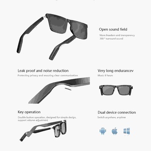 Lunettes de soleil audio Bluetooth intelligentes avec réduction de <span class=keywords><strong>bruit</strong></span> HiFi et micro, son clair, musique à oreille ouverte, lunettes Bluetooth pour hommes et femmes - Product Image 4