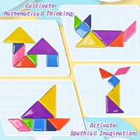 Tangram magnétique pour enfants de 4 à 8 ans avec 30 pages à thème, puzzle magnétique Tangram pour enfant, puzzle Tangram magnétique, Tangram pour enfants