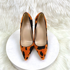 New Women Orange Pointed Toe Sexy Flat 6/8/10/12Cm Customized Designer <b>Shoes</b> Plus Size 34-45 High Heels - Product Image 5