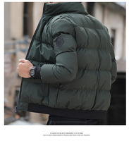 Blouson Bomber Homme Nouvelle Tendance Col Montant Hiver Chaud Épais Écologique Respirant en Polyester Tricoté Grande Taille