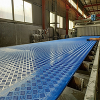 Tapis de protection de sol portable, léger, en PE, résistant aux UV et antidérapant pour le trafic des véhicules, l'aménagement paysager, les pelouses, les terrains gazonnés et les travaux de découpe en extérieur