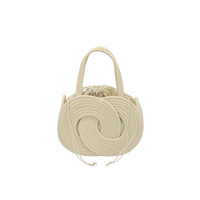 Sac fourre-tout unique en corde de coton tressée 2026 avec cordon de serrage, grande capacité, pour femme, plage et usage quotidien