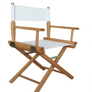 Sedia da regista in legno massello molto robusta e di dimensioni ridotte per interni ed esterni - Product Image 1
