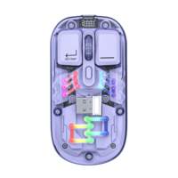 Souris de jeu optique Microsoft pour droitiers, souris sans fil personnalisée avec éclairage RVB et couleurs personnalisables