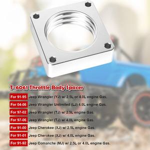 Adaptador espaciador de cuerpo de aceleración para colector de admisión Jeep Wrangler 87-06 de 4 tornillos con juntas y tornillos - Product Image 4