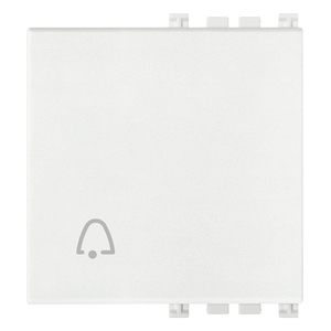 Botón de timbre con símbolo de campana blanca, 4,46 pulgadas de largo y 2,23 pulgadas de altura - Product Image 1