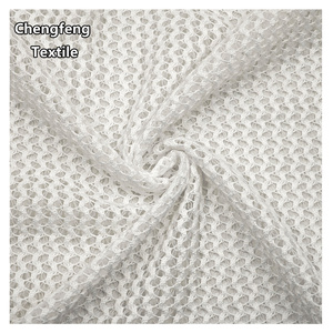 3018 # <span class=keywords><strong>camiseta</strong></span> de vestido Jacquard de poliéster 100% para mujer, tela de punto de capa Base de protección solar de malla de aguja gruesa ahuecada - Product Image 4