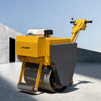 Vente à bas prix du compacteur manuel FYL-600 de 325 kg, rouleau vibratoire à tambour unique, rouleau pour asphalte/sol, compacteur routier