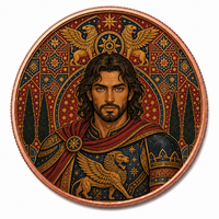 Pièce de collection médiévale Paladin en cuivre fin .999 de 1 oz, médaillon commémoratif personnalisé avec portrait de guerrier dragon, vente en gros