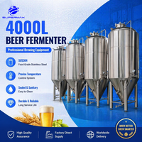 Fermenteur à bière personnalisé en acier inoxydable SUS304 de 4000 L : Unitank conique isolé avec contrôle numérique de la température et pression.