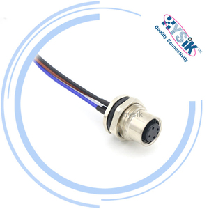 Cavo dritto M12 a 4 pin IP67 Cordset maschio sovrastampato con M12 connettore circolare femmina a 4 poli per sensore - Product Image 4