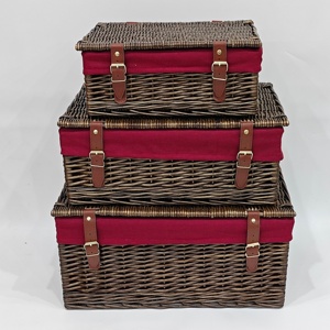 Cesto Regalo di Lusso JY <span class=keywords><strong>in</strong></span> <span class=keywords><strong>Vimini</strong></span> Fatto <span class=keywords><strong>a</strong></span> <span class=keywords><strong>Mano</strong></span> con Tessuto <span class=keywords><strong>in</strong></span> Salice, Dimensioni Personalizzabili, Design Frutta e Angelo per Picnic e Festività - Product Image 5