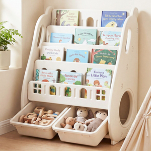 Libreria Multilivello per Bambini VSUCH <span class=keywords><strong>e</strong></span> Scaffale Porta Giocattoli, Scaffale a Forma di Pera per Libri dei Bambini nel Soggiorno - Product Image 1