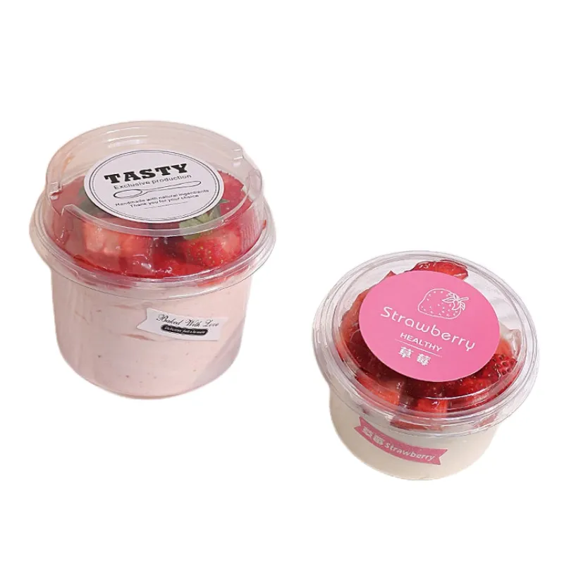 Transparent 150/250ml Disposable Ice Cream Jelly Pudding Cup Mini Mousse Tiramisu Dessert Box Homemade Cake Plastic Cup With Lid