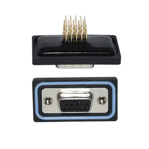 ประสิทธิภาพที่ยอดเยี่ยมชาย/หญิงแผงเมาท์มุมPCBประเภท 9 15 25pins D-Sub Connector