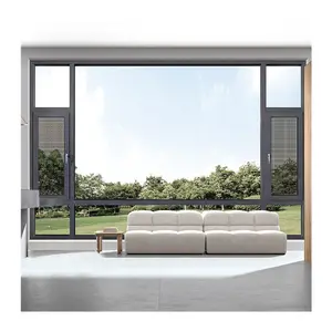 CBMmart USA Villa Thermal Break Aluminum Alloy Diamond Screens 3-track Low-E Glass Sliding Windows