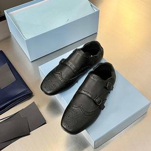 Automne britannique rétro moine chaussures <span class=keywords><strong>mocassins</strong></span> nouveau sculpté Brogue Derby chaussures pour Couples bureau hauteur augmentant les marchandises étrangères - Product Image 4