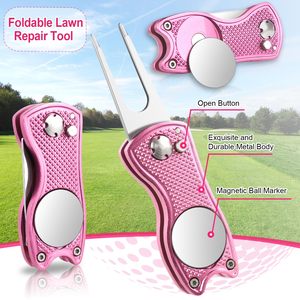 Kit de Accesorios de Golf Personalizados: Bolsa para Pelotas de Golf, Tees de Golf, Cepillo Limpiador de Palos de Golf, Herramienta Limpiadora de Ranuras, Herramienta para Reparar Divots, Marcador Magnético de Pelotas - Product Image 5