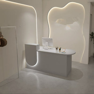 Small <b>MINI</b> Counter Front <b>Desk</b> Reception <b>Desk</b> Cash Register Modern Minimalist Clothing Store Milk Tea Shop Beauty Salon Counter - Product Image 2